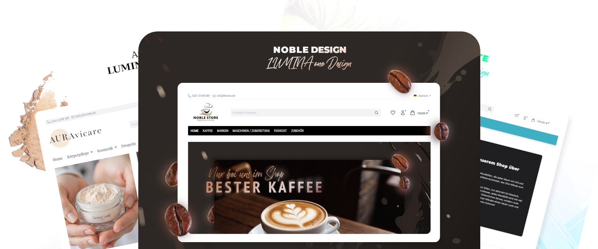 3 Kostenlose Designs für LUMINA one | Shopware 6 Themes